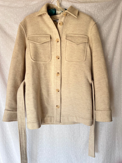 & Other Stories Cream Wool Blend Shacket