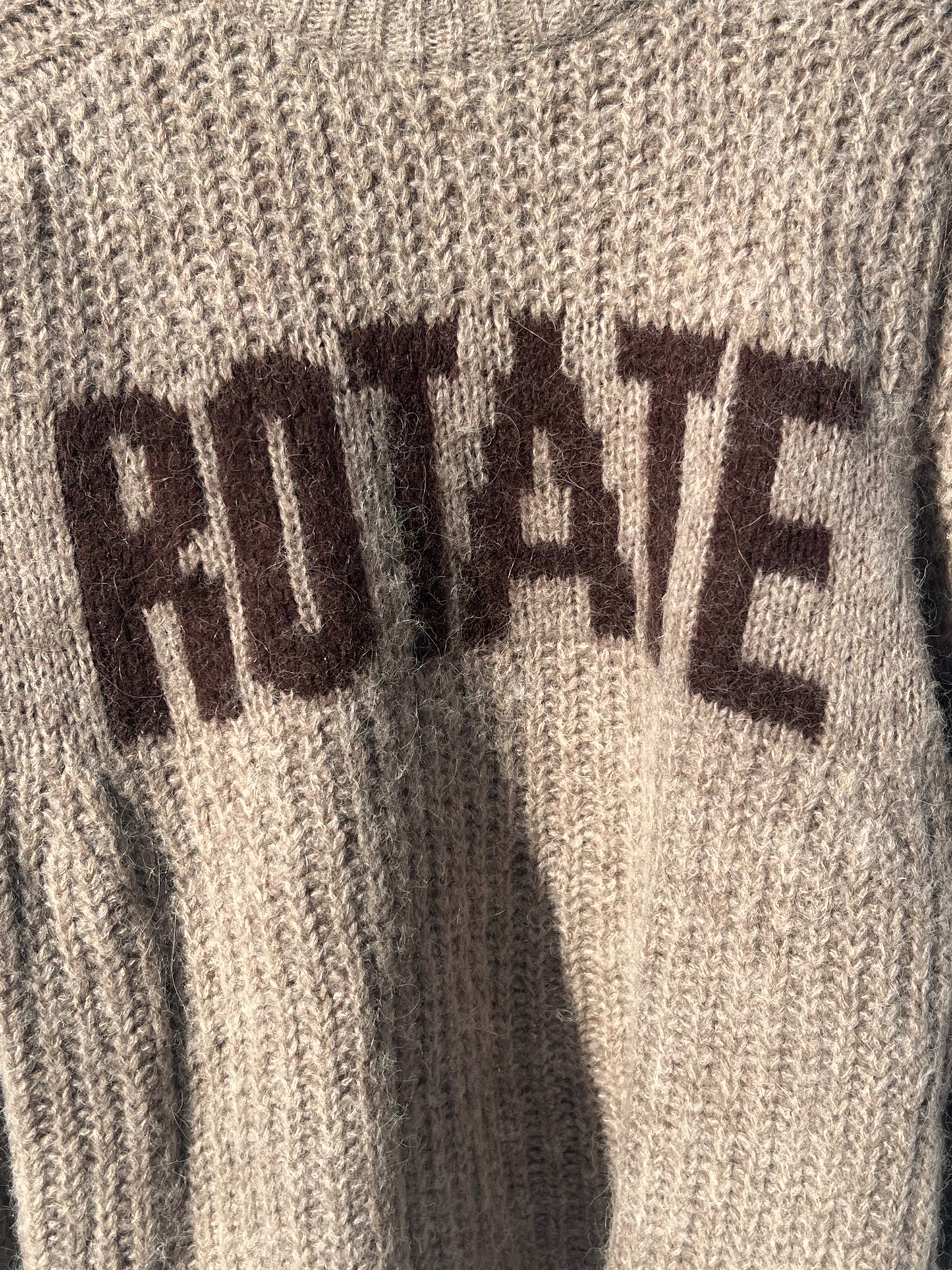 Rotate Birger Christensen Oversize Wool Knit Logo Sweater