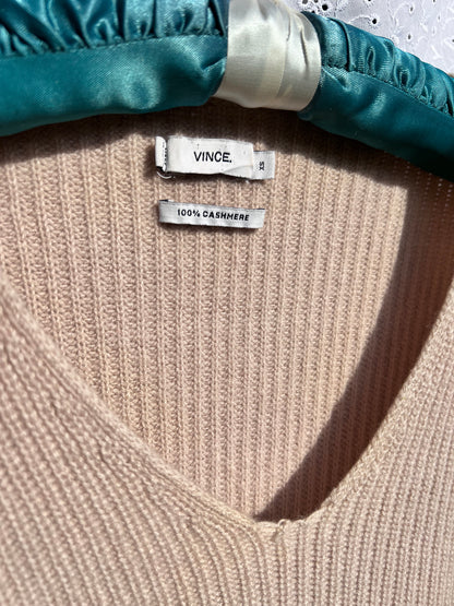 Vince Tan Cashmere Knit Sweater