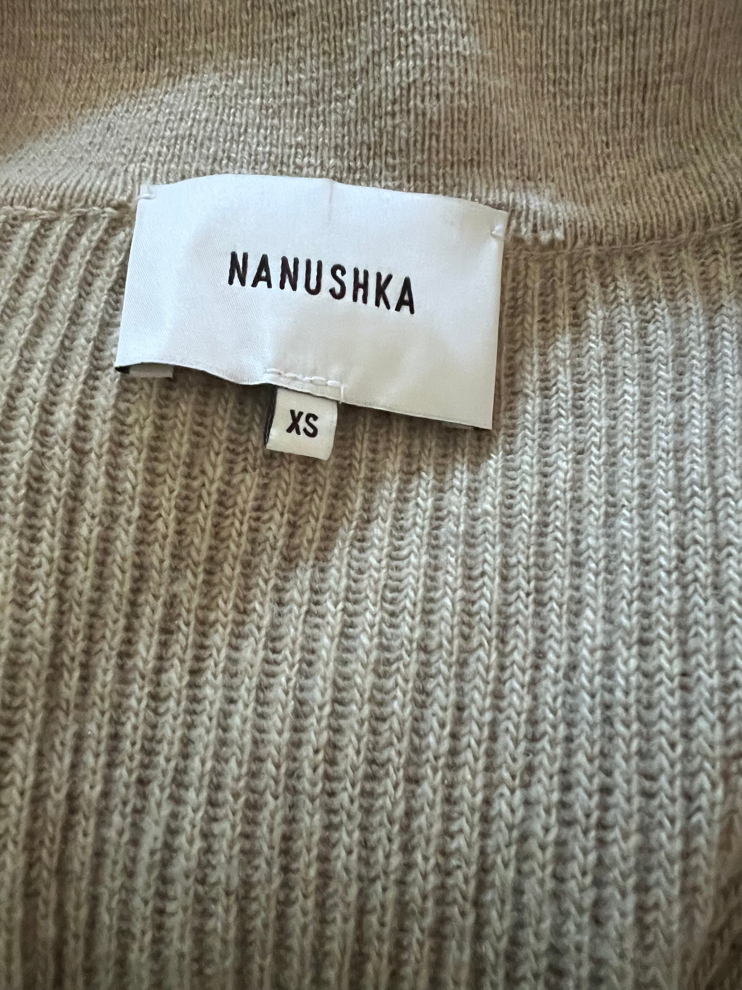 Nanushka Tan Cashmere Blend Sweater Dress