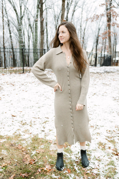 Nanushka Tan Cashmere Blend Sweater Dress