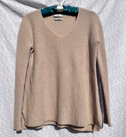 Vince Tan Cashmere Knit Sweater