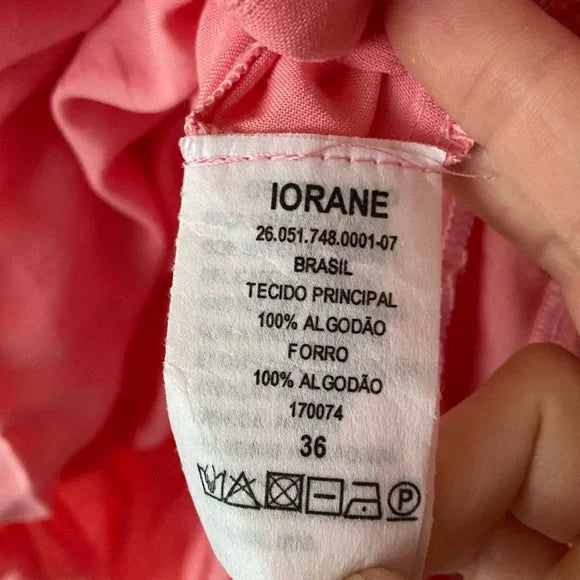 Iorane Pink Puff Sleeve Maxi Dress